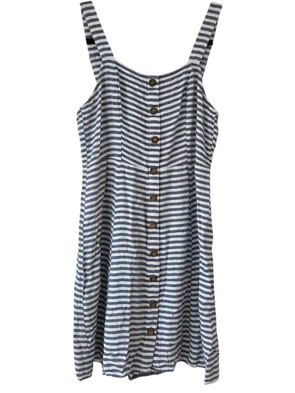 American Eagle Nautical Striped Summer Dress Sleeveless Coastal Women's S Tall